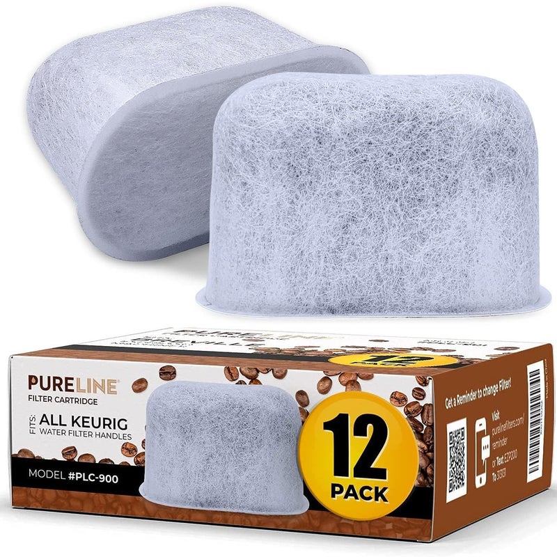 Pureline Keurig Filter Replacement, 12 Pack Compatible Charcoal Water Filter Replacement by Pureline - for Keurig 2.0 and 1.0 Classic Coffee Makers - Image 1